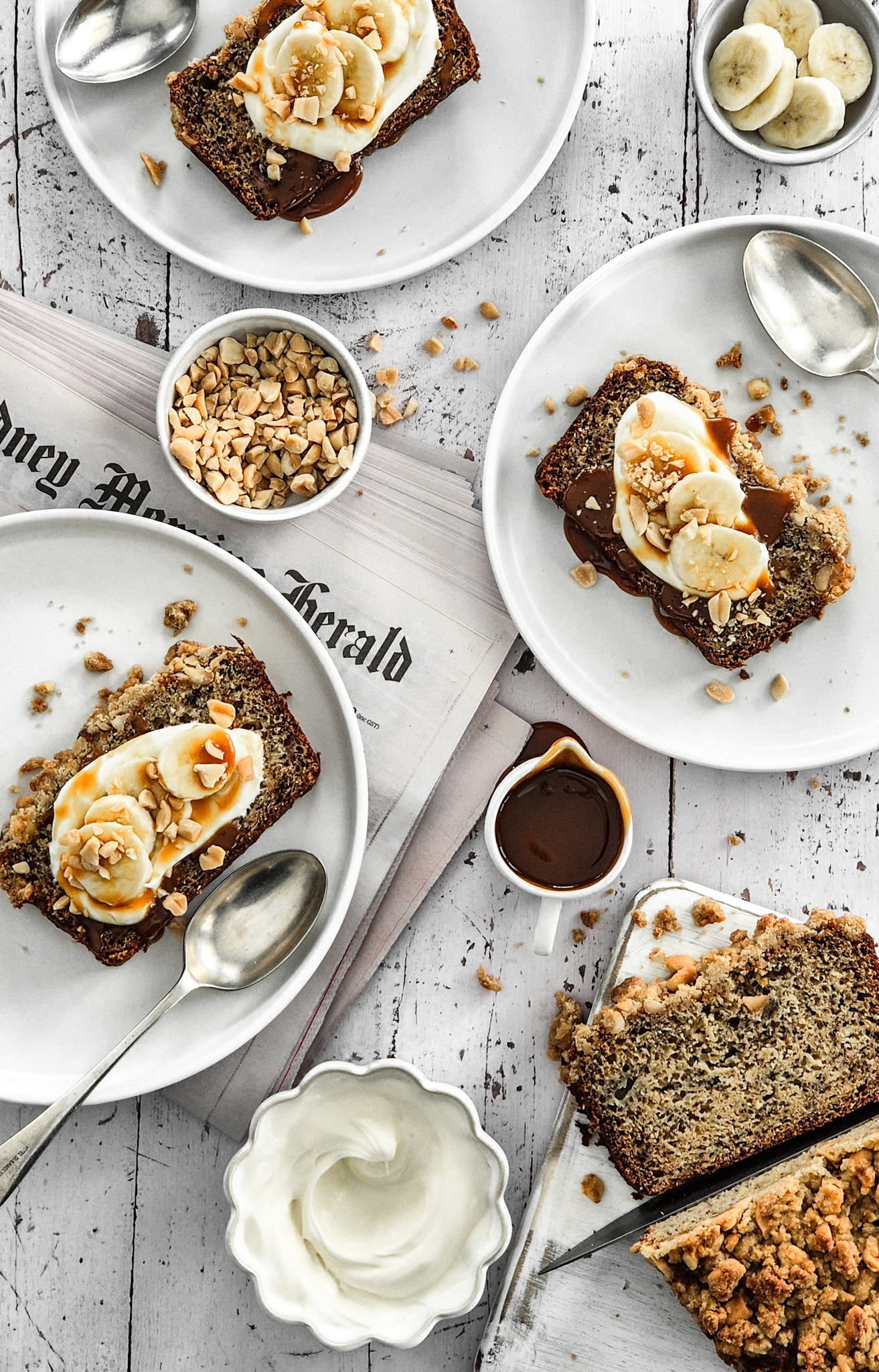 Banana Bread with Peanut Crumble
