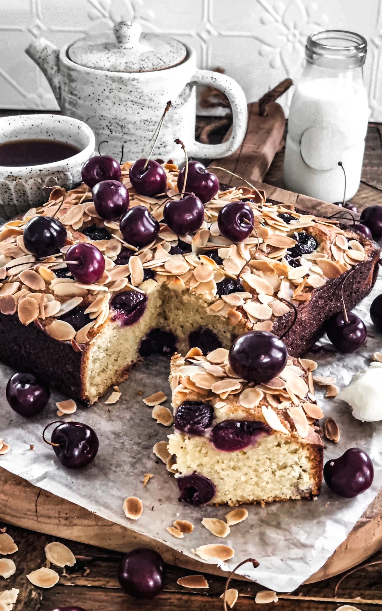 Coconut, Almond & Cherry Cake