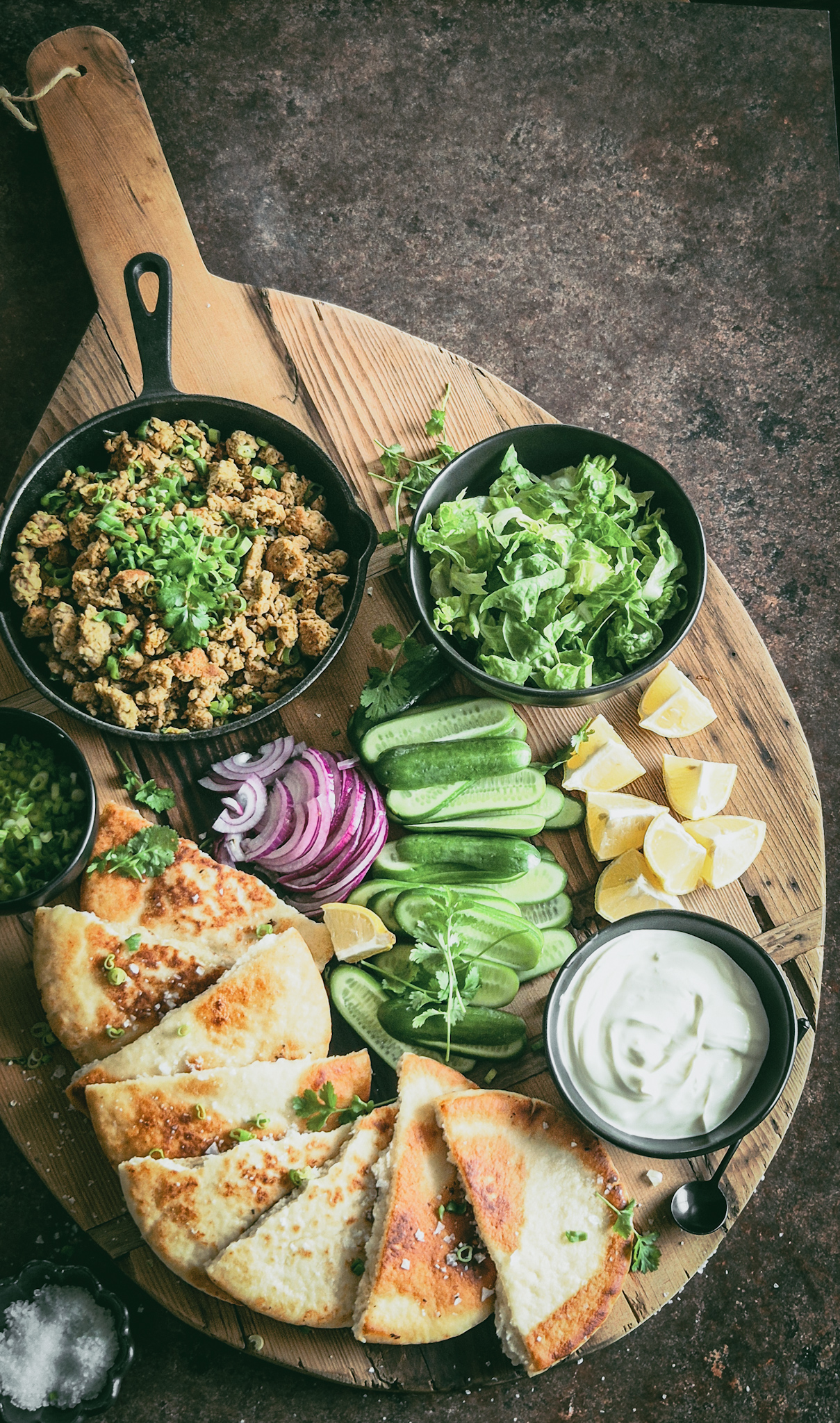 Madras Chicken with Pita Sharing Board